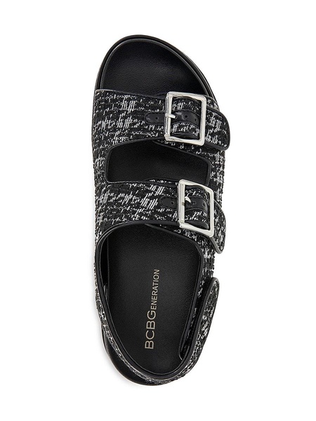 Beena Textured Dual Buckle Sandals