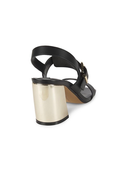 Ella 75MM Leather Block-Heel Sandals