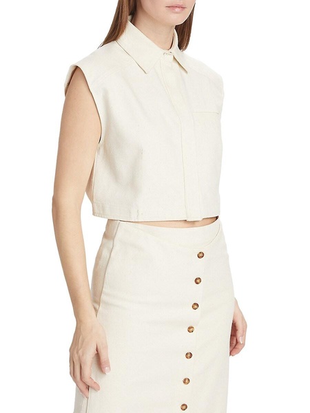 Adora Sleeveless Cotton-Blend Top