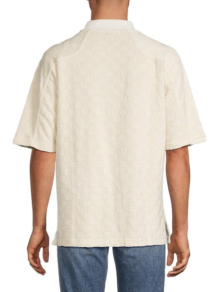 Monogram Zip Polo