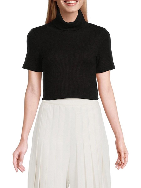 Anne Cropped Turtleneck Sweater Top