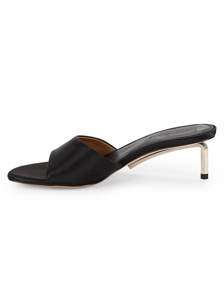 Silver Satin Sandals