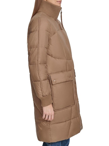 Pavia Quilted Faux Down Hooded Puffer Jacket