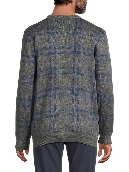 Windowpane Check Sweater