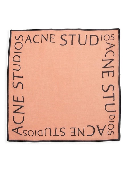 Varbone Logo Wool Square Scarf