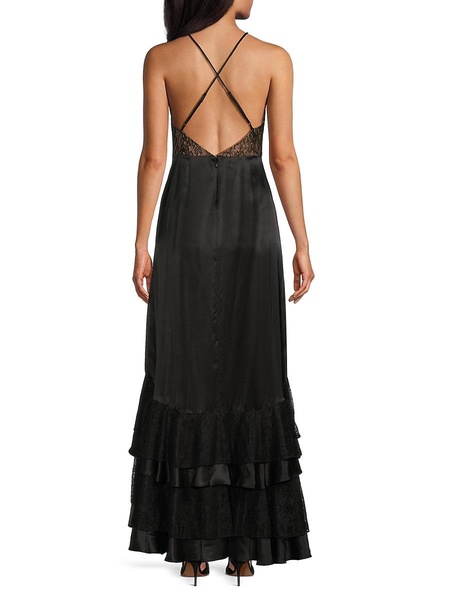 Seville Silk Ruffle Maxi Dress