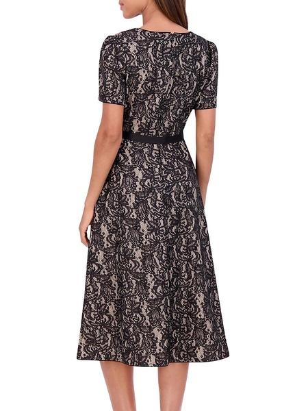 Lace A-Line Midi Dress
