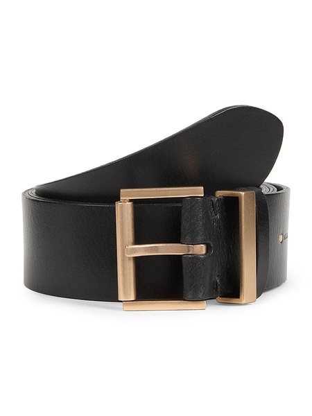 38MM Goldtone Buckle Leather Belt