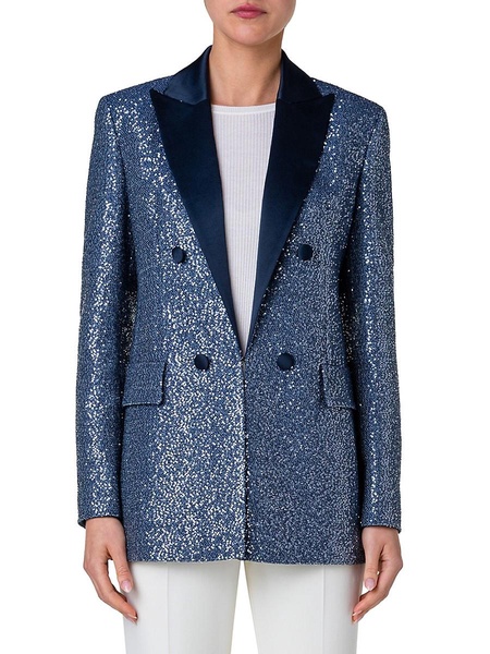 Lucia Sequined Virgin Wool Blend Jacket