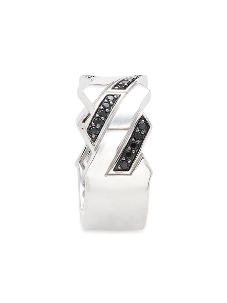 Sterling Silver & Black Spinel Ring