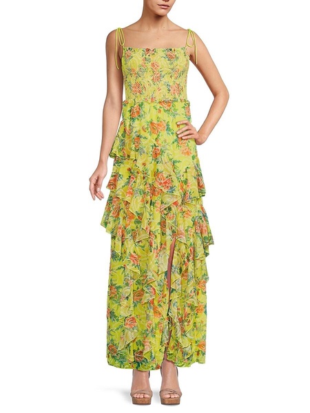 Jocelyn Ruffle Floral Maxi Dress