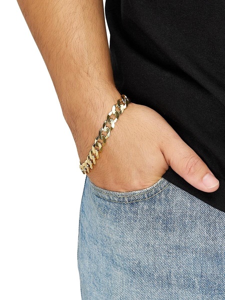 14K Goldplated Silver Curb Chain Bracelet