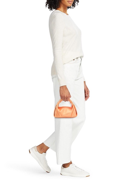 Mini Scrunchie Embellished Top Handle Bag