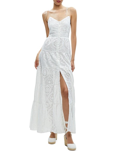 Shantella Embroidered Cotton Voile Maxi Dress