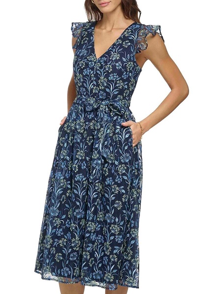Flutter Sleeve Floral Day Dress
