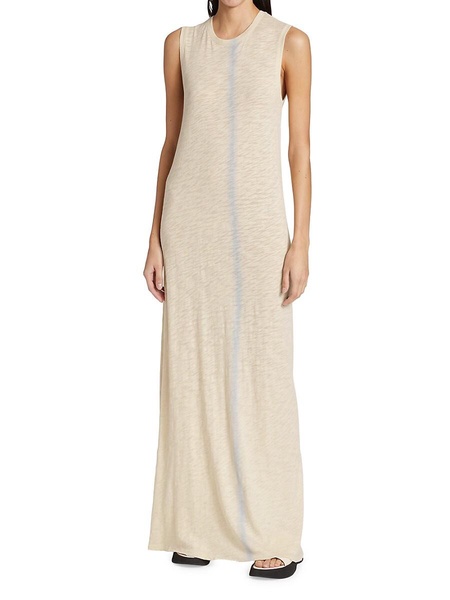 Spray-Painted Jersey Sleeveless Maxi Dress