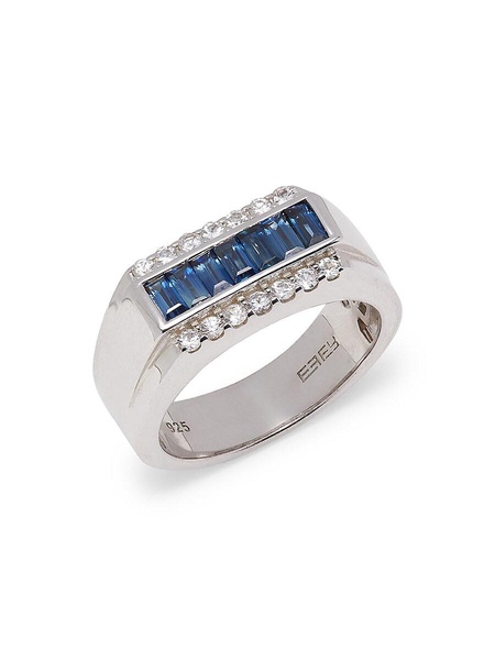 Sterling Silver & Sapphire Ring