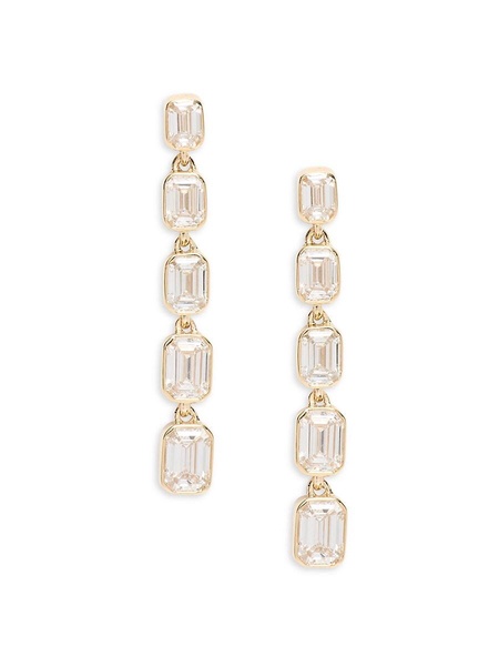 14K Yellow Gold 1.45 TCW Lab-Grown Diamond Drop Earrings