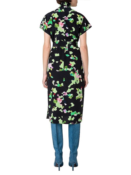 Kaleidoscope Cap-Sleeve Sheath Dress