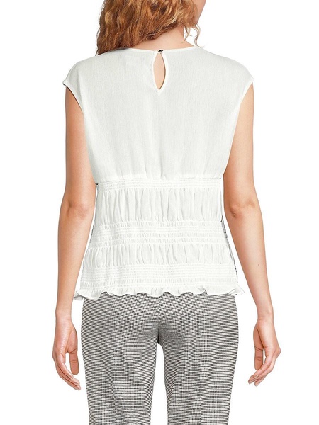 Smocked Extended Sleeve Top
