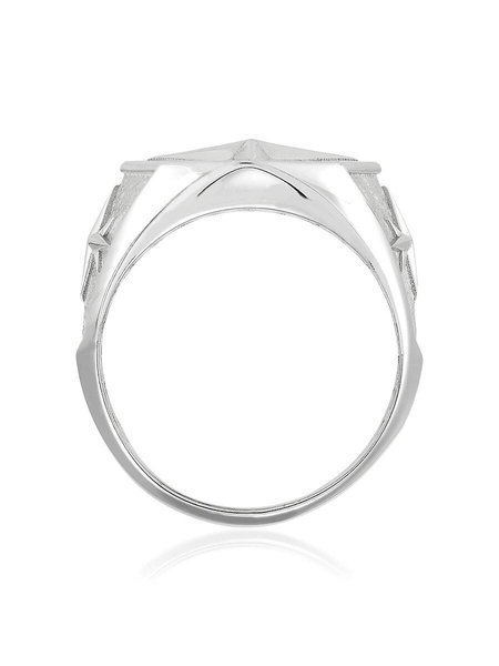 Sterling Silver North Star Signet Ring
