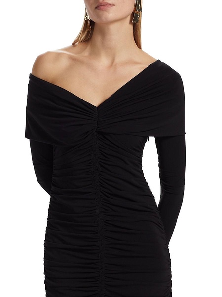Ruched Jersey Midi-Dress
