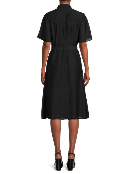 Belted Knee Length Shirtdress