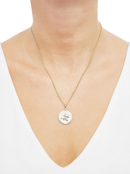 14K Yellow Gold & 0.25 TCW Diamond Bee Pendant Necklace