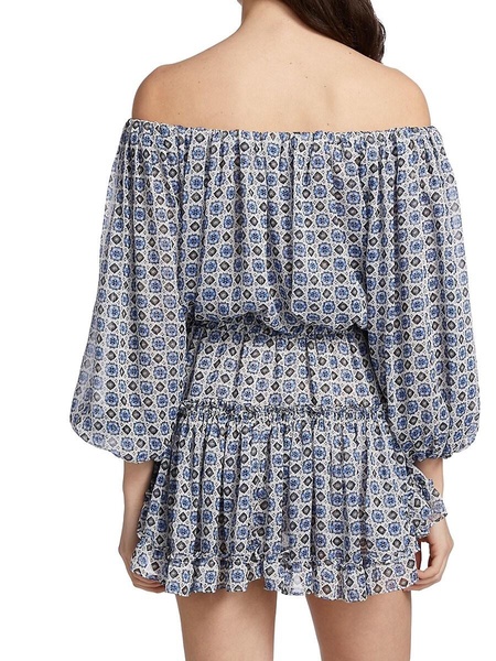 Zonia Off Shoulder Chiffon Mini Dress