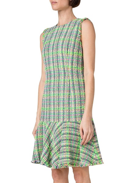 Fringed Tweed Dress