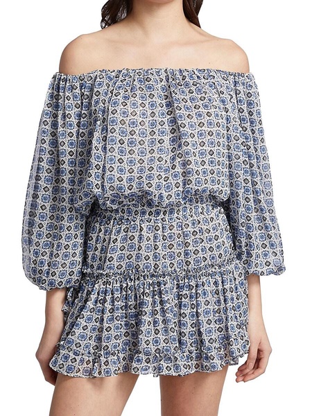Zonia Off Shoulder Chiffon Mini Dress