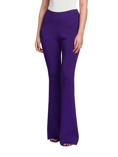 Rib Knit Flare Trousers
