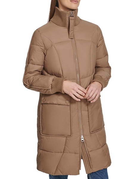 Pavia Quilted Faux Down Hooded Puffer Jacket