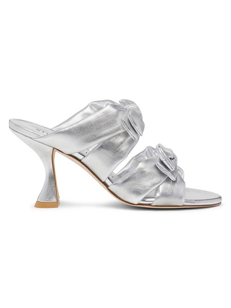 Sofia Xcurve 85MM Metallic Leather Sandals