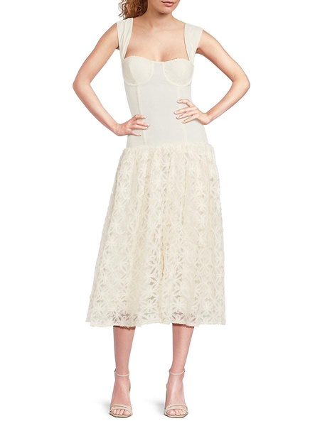 Lace Corset Midi-Dress