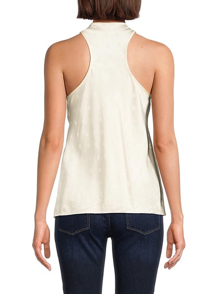 Logo Textured Racerback Top