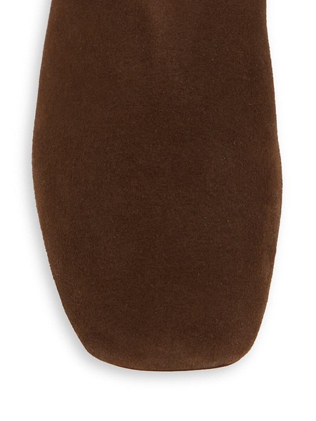 Ramona Suede Block Heel Calf Boots