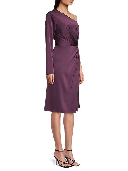One Shoulder Twist Midi Dress