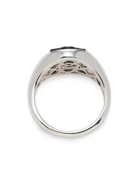 Sterling Silver & Onyx Lion Head Ring