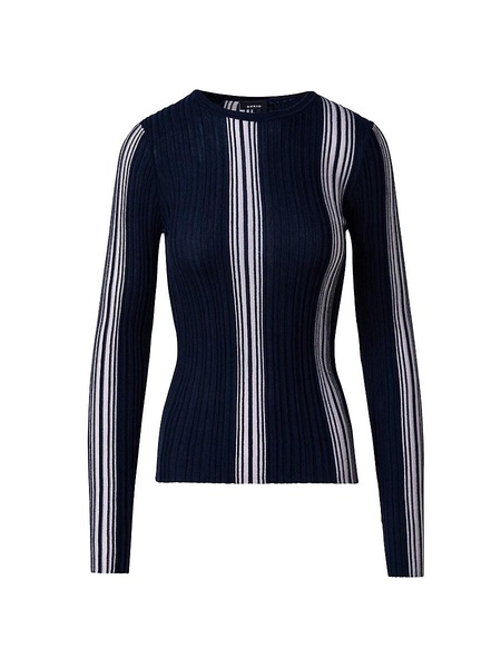 Striped Wool & Silk-Blend Sweater