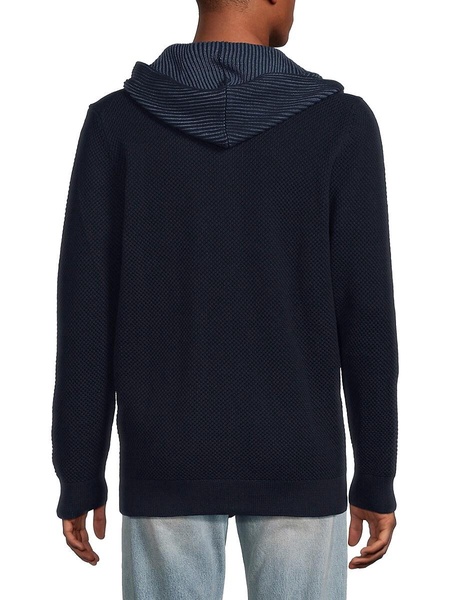 Jacquard Zip Front Hoodie