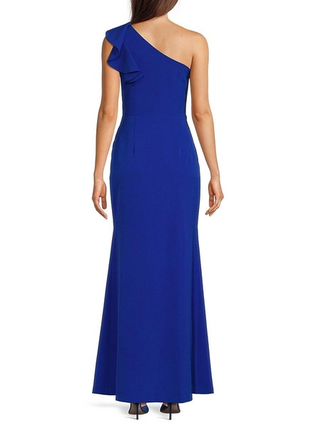 Ruffle One-Shoulder Gown