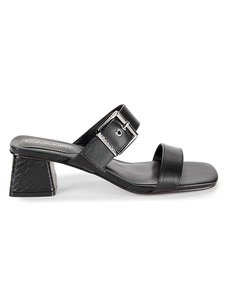 Caverie Faux Leather Buckle Sandals