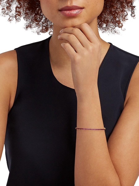 Loveall 18K Goldplated Brass Cubic Zirconia & Synthetic Corundum Bracelet