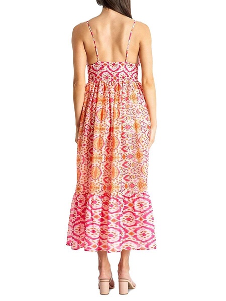 Ikat Tiered Midi Dress