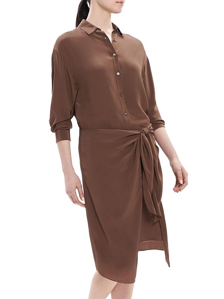 Sarong Midi Shirt Dress