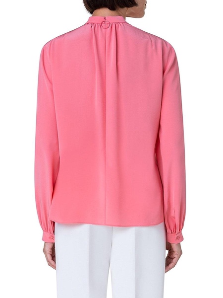 Crêpe De Chine Long-Sleeve Blouse