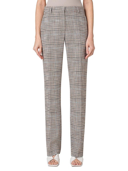 Mikko Plaid Straight-Leg Pants