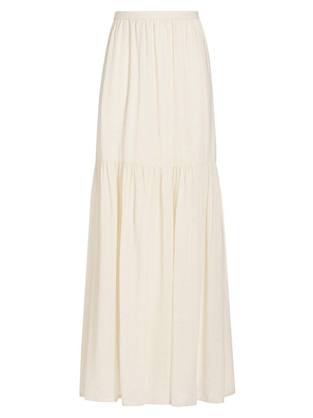 Cafila Tiered Wool Maxi Skirt