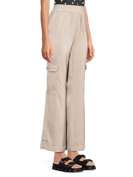 Banded Waist Flat Front Pants